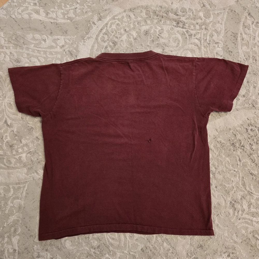 Vintage 1990s NY McGruff The Crime Dog Maroon Graphic T-Shirt